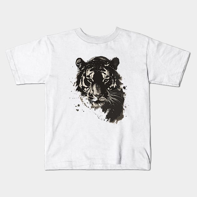 Tiger Vibes Kids T-Shirt by aphian